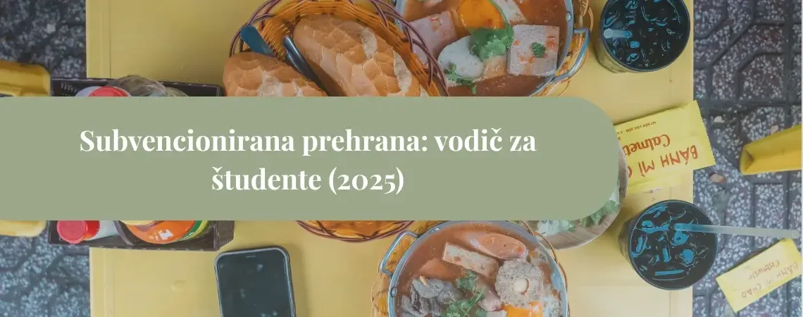 Shema delovanja subvencionirane študentske prehrane v Sloveniji