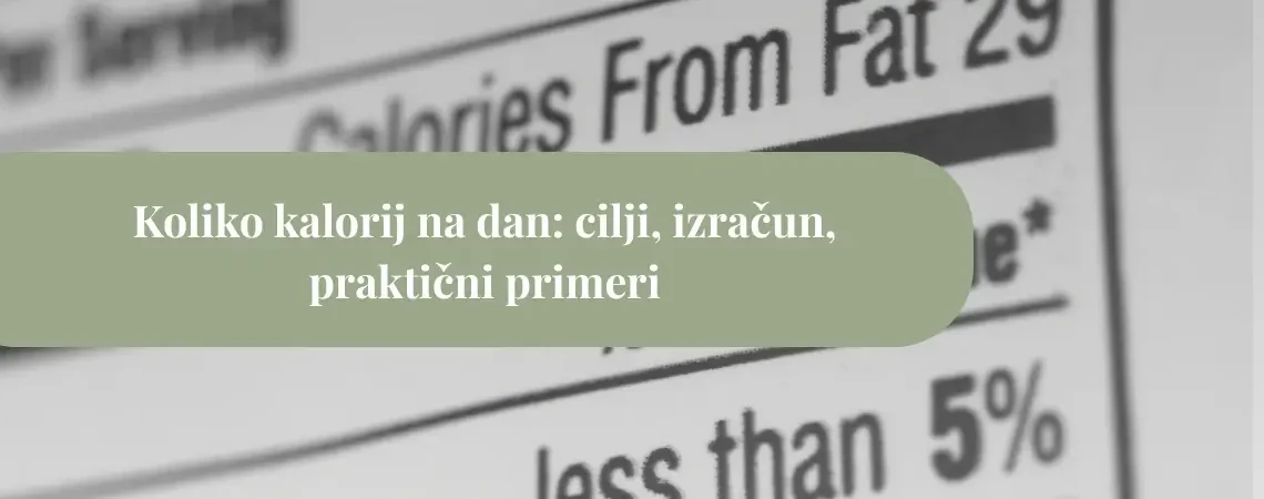 koliko kalorij na dan