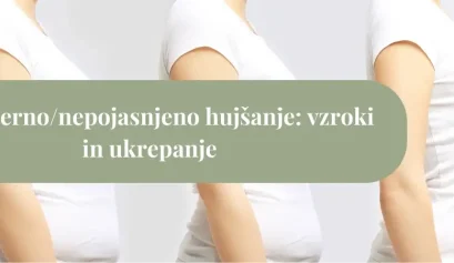 Zaporedje treh fotografij ženske v profilu, ki postopoma izgublja telesno težo – ilustracija nenamernega, nepojasnjenega hujšanja.