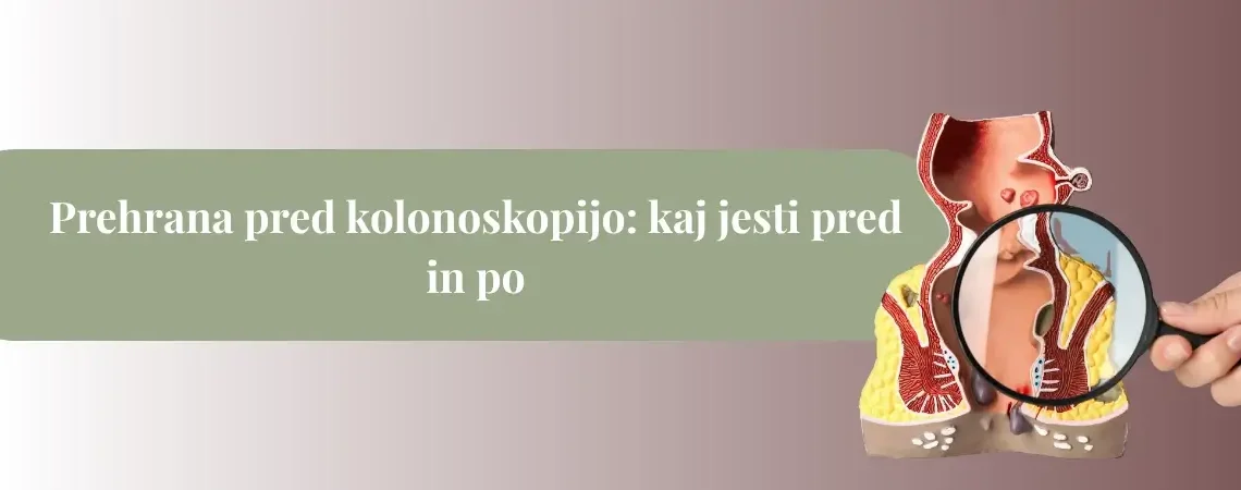 Prikaz pregleda debelega črevesa s kolonoskopom