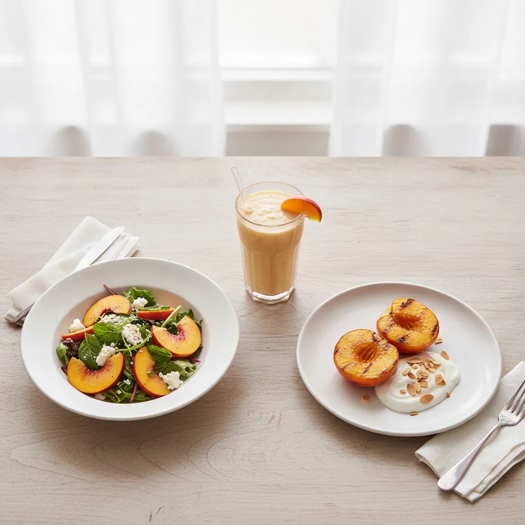 Nektarina v prehrani kot smoothie, solata in lahka sladica